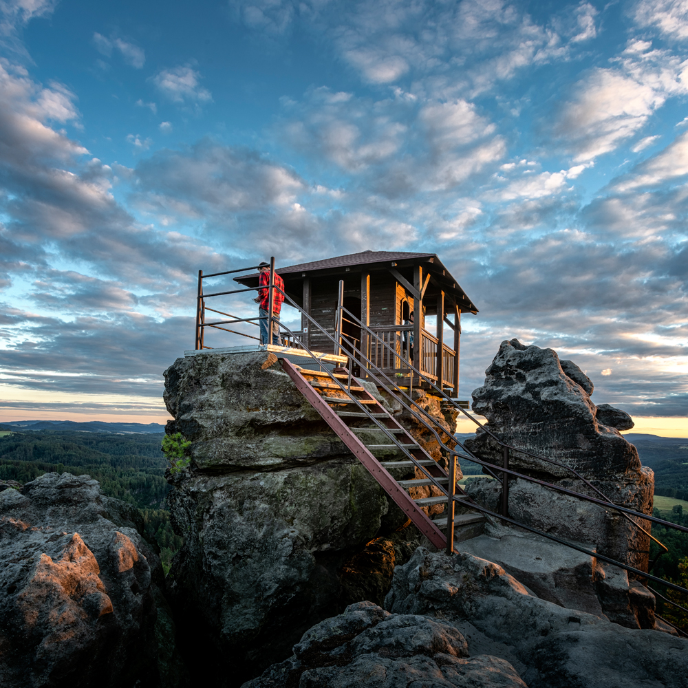 Holzhütte auf dem Mariina Skala